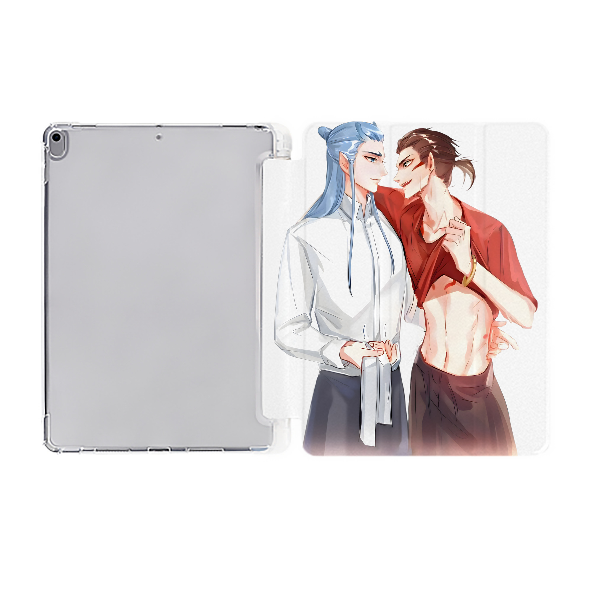 （画像用） Ne Zha 2 ナタ 魔童の大暴れ IPad ケース ペン収納付き 三つ折りスタンド PUレザー×シリコン 対応機種9.5/10.5/10.9インチ